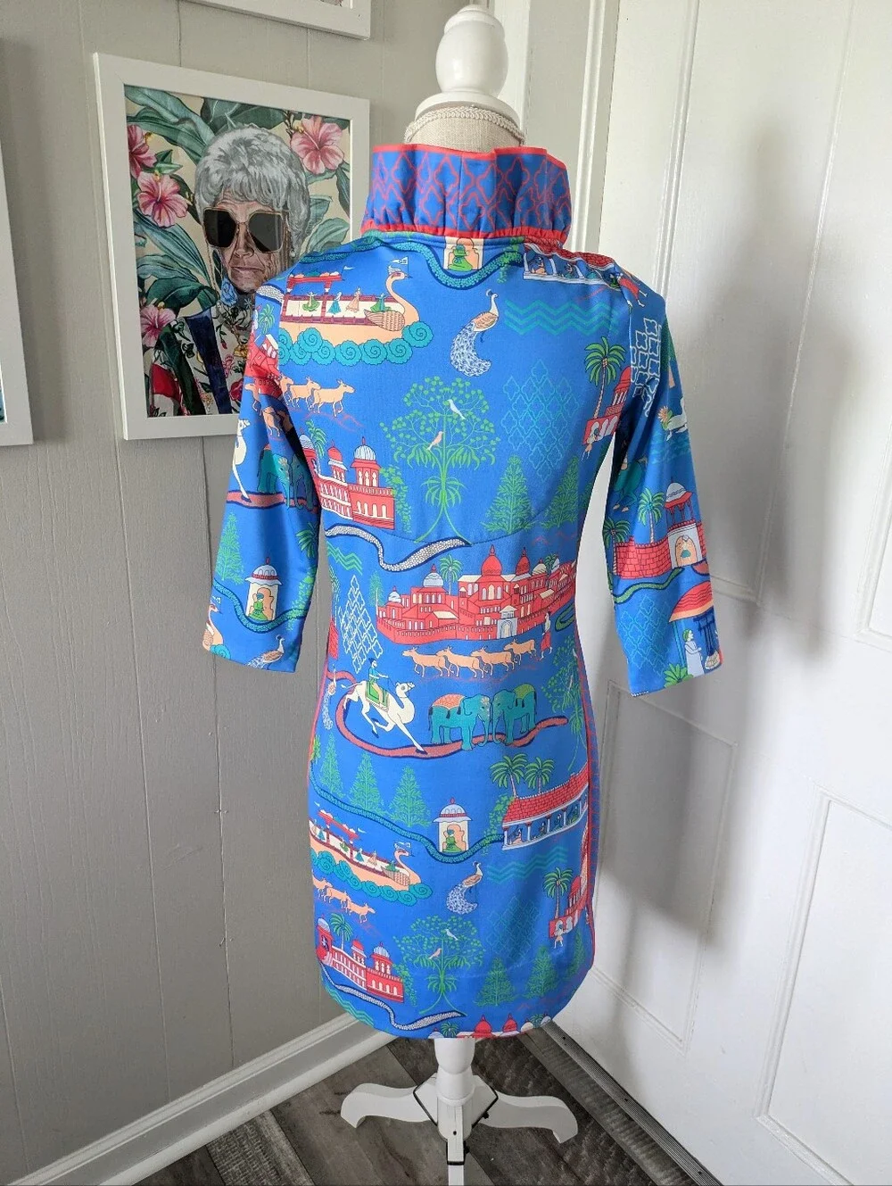 Gretchen Scott ruffle neck dress XS